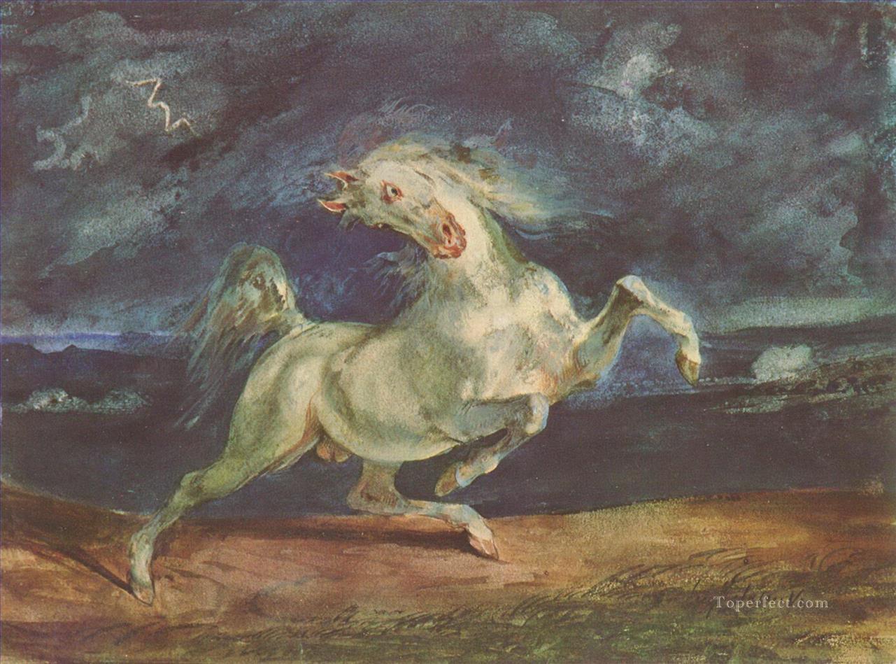 eugene delacroix horse frightened by a storm 1824 1 Oil Paintings